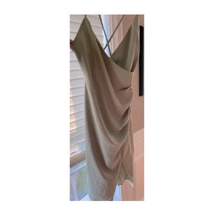 Fiestar- Sage slit drape dress